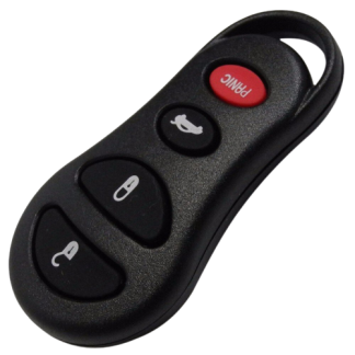 Four-button (3+1 panic) remote control shell, - suitable for Jeep Chrysler Dodge