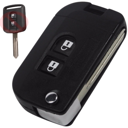 Modified key shell - suitable for Nissan Qashqai | Primera | Micra | Navara | Almera | Note | Sunny