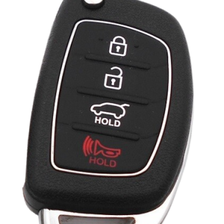 Four-button key shell - suitable for Hyundai Accent | I30 | I40 | I45 | IX35 | IX45 | Mistra | Santa Fe | Sonata | Tucson | Verna