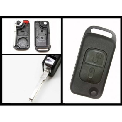 Key shell with two buttons - suitable for Mercedes Benz cars