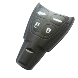 Four-button key shell - suitable for Saab 9-3, without key blade