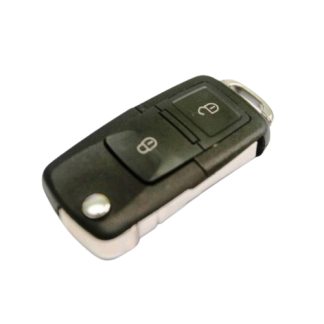 Two-button key shell - suitable for Seat Ibiza | Leon | Skoda Octavia | Fabia | Volkswagen Passat | Polo | Golf | Jetta | Bora